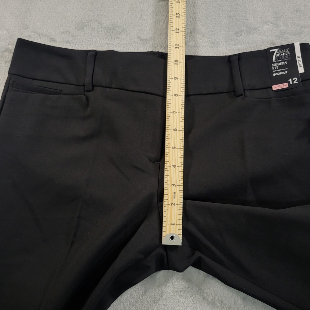NY&Co Women's 12 Petite NWT All Season Stretch Shaping Black Dress Pants Sleek - Picture 7 of 15